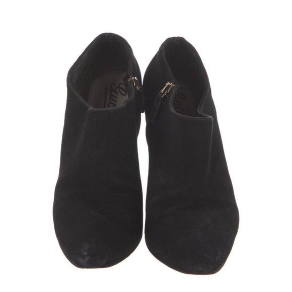 Gucci Authentic Solid Black Suede Leather High Heel Boots Booties 6 - Picture 3 of 9